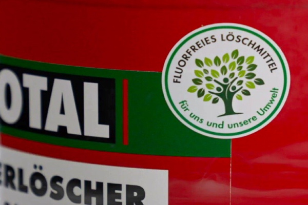 Close-up of a Total fire extinguisher