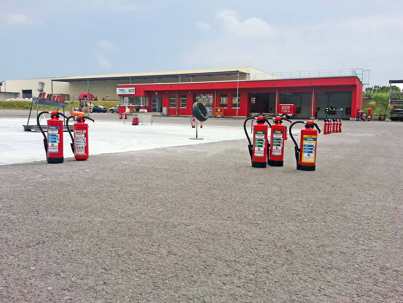 Fire extinguishing and firefighting devices on display