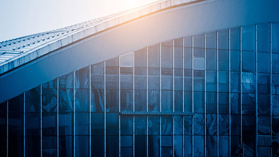 Partial view of a terrace of skyscraper