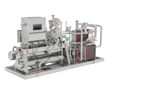 A HicaHP heat pump on a white background