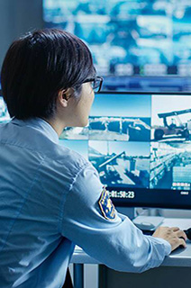 Engineer in safety helmet inspecting gas pipes