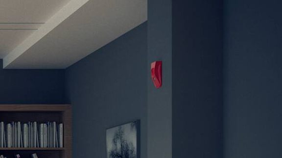 Addressale alert system installed in a wall