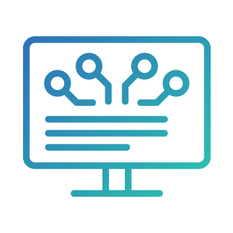 Icon of a desktop depicting increased performance