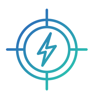 Icon of a lightning bolt depicting efficiency
