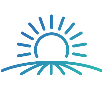 Icon of sunrise depicting sustainability