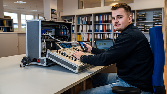 Technician working on a chip