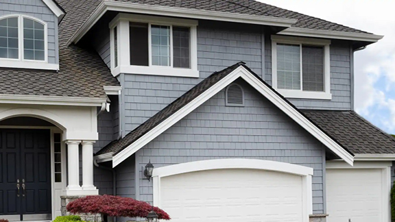 Big grey and brown house