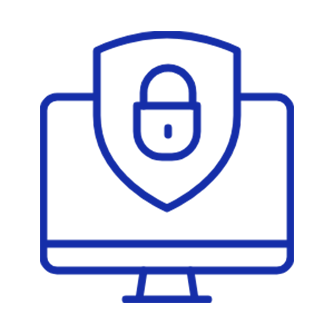 Icon depicting cybersecurity​