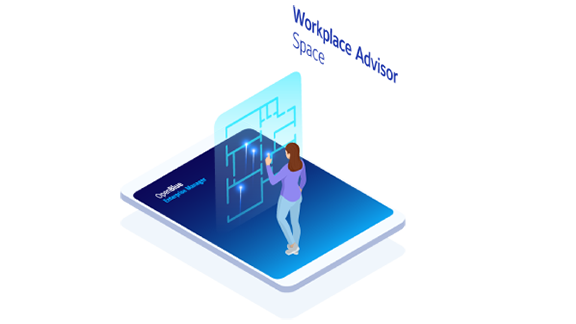Vector image depicting space solution provided by Enterprise Manager